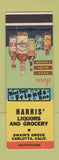 Matchbook Cover - Harris Liquor Carlotta CA SAMPLE