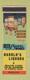 Matchbook Cover - Harold's Liquors LA Puente CA SAMPLE