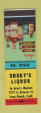 Matchbook Cover - Cork's Liquors Long Beach CA SAMPLE