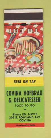 Matchbook Cover - Covina Hofbrau Deli Covina CA SAMPLE