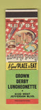 Matchbook Cover - Crown Derby Luncheonette SAMPLE