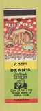 Matchbook Cover - Dean's Drive Inn Yreka CA SAMPLE