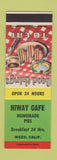 Matchbook Cover - Hiway Cafe Weed CA SAMPLE