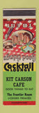 Matchbook Cover - Kit Carson Cafe SAMPLE