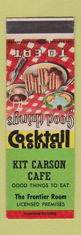 Matchbook Cover - Kit Carson Cafe SAMPLE