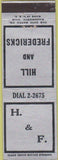 Matchbook Cover - Hill and Fredericks Mortuary Davenport IA