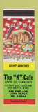 Matchbook Cover - The K Cafe Long Beach CA SAMPLE