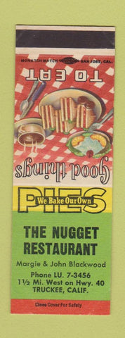 Matchbook Cover - Nugget Restaurant Truckee CA SAMPLE