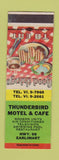 Matchbook Cover - Thunderbird Motel Cafe Earlimart CA SAMPLE