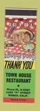 Matchbook Cover - Town House Restaurant Wasco CA SAMPLE