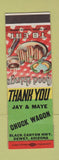 Matchbook Cover - Jay & Maye Chuck Wagon Dewey AZ SAMPLE