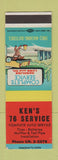Matchbook Cover - Ken's 76 oil gas  SAMPLE