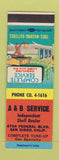 Matchbook Cover - A&B Shell oil gas San Diego CA SAMPLE