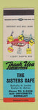 Matchbook Cover - Sisters Cafe Berkeley CA SAMPLE