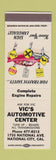 Matchbook Cover - Vic's Auto Center Repair National City CA SAMPLE