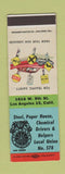 Matchbook Cover - Steel Paper Chemical Drivers Union Los Angeles CA SAMPLE