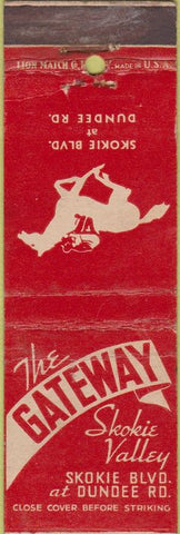 Matchbook Cover - Gateway Skokie Valley IL Horse Racing WEAR
