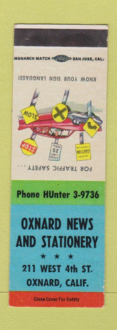Matchbook Cover - Oxnard News Stationary Oxnard CA SAMPLE