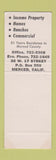 Matchbook Cover - Tony Ferranti Real Estate Merced CA SAMPLE