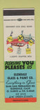 Matchbook Cover - Glendale Glass Paint Glendale CA SAMPLE