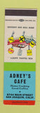 Matchbook Cover - Adney's Cafe San Joaquin CA SAMPLE