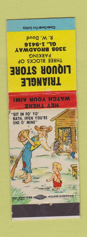 Matchbook Cover - Triangle Liquor Store Hillbilly CA