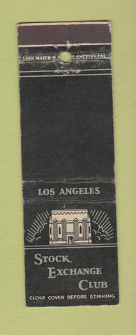 Matchbook Cover - Stock Exchange Bank Los Angeles CA WEAR