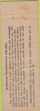 Matchbook Cover - Mac's Recreation Monon IN 1930s