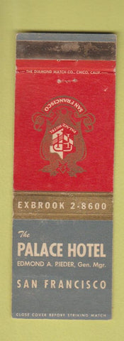 Matchbook Cover - Palace Hotel San Francisco CA WEAR