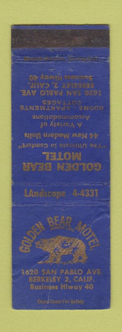 Matchbook Cover - Golden Bear Motel Berkeley CA WORN