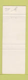 Matchbook Cover - Check Inn Rockingham NC NEON YELLOW