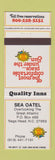 Matchbook Cover - Quality Inn Sea Oatel Nags Head NC