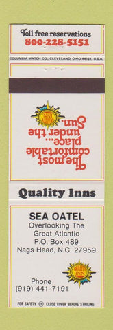 Matchbook Cover - Quality Inn Sea Oatel Nags Head NC