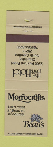 Matchbook Cover - Park Hotel Charlotte NC