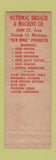 Matchbook Cover - National Broach and Machine Detroit MI