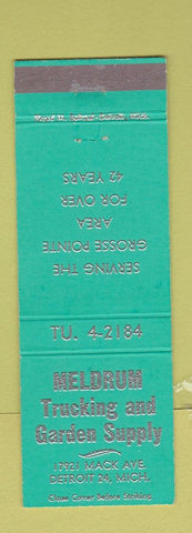 Matchbook Cover - Meldrum Trucking Garden Supply Detroit MI