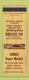 Matchbook Cover - Six Sisters Food Products Jonas Super Market Detroit MI