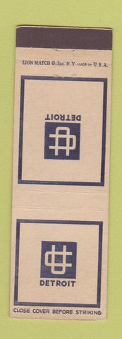 Matchbook Cover - Union? Club Detroit MI