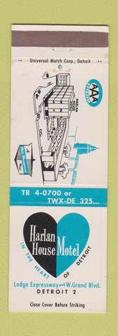 Matchbook Cover - Harlan House Motel Detroit MI