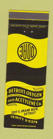 Matchbook Cover - Detroit Oxygen and Acetylene Detroit MI