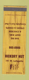 Matchbook Cover - Hickory Hut BBQ Detroit MI