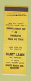 Matchbook Cover - Shady Lawn White River Junction VT