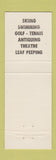 Matchbook Cover - Wiley Inn Peru VT