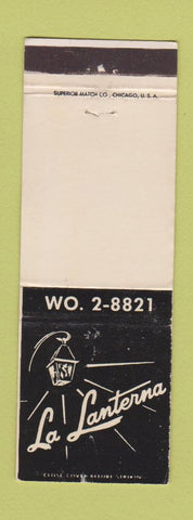 Matchbook Cover - La Lanterna Detroit MI