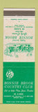 Matchbook Cover - Bonnie Brook Country Club Detroit MI