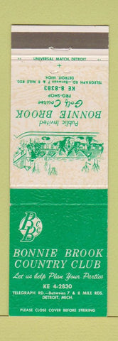 Matchbook Cover - Bonnie Brook Country Club Detroit MI