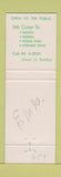 Matchbook Cover - Bonnie Brook Country Club Detroit MI