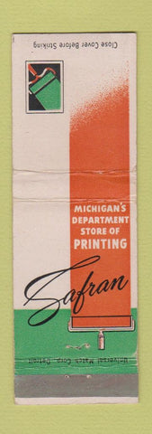 Matchbook Cover - Safran Printing Detroit MI