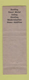 Matchbook Cover - Firebaugh Renolds Repair Detroit MI roofing
