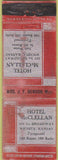 Matchbook Cover - Hotel McClennan Wichita KS WORN
